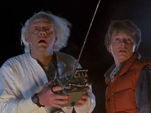 Christopher Lloyd and Michael J. Fox in 1985's Back to the Future