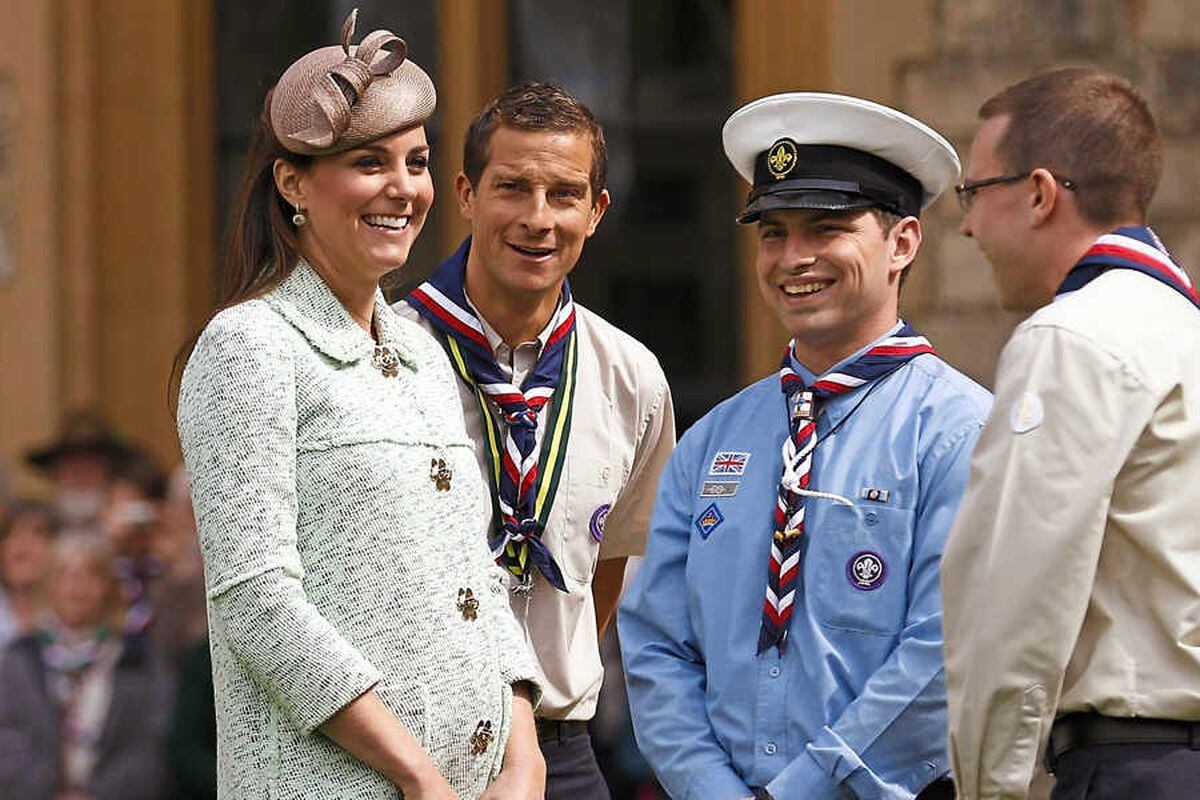The Duchess of Cambridge meets Chief Scout Bear
