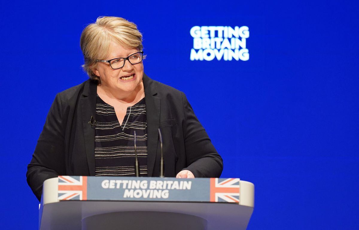Health Secretary Therese Coffey speaking during this week's Conservative Party conference in Birmingham 