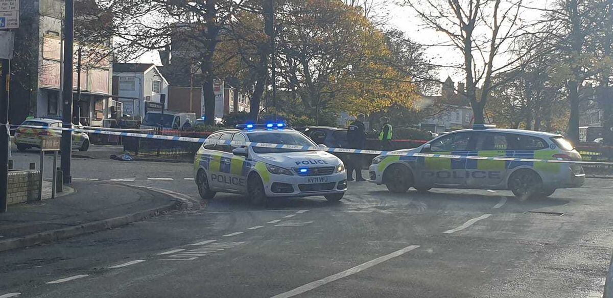 Police at the scene of the crashed Vauxhall Corsea in Park Road, Bloxwich. Photo: Bloxwich Old & New Facebook page