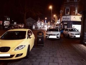 Picture showing bad parking outside Burger and Sauce
