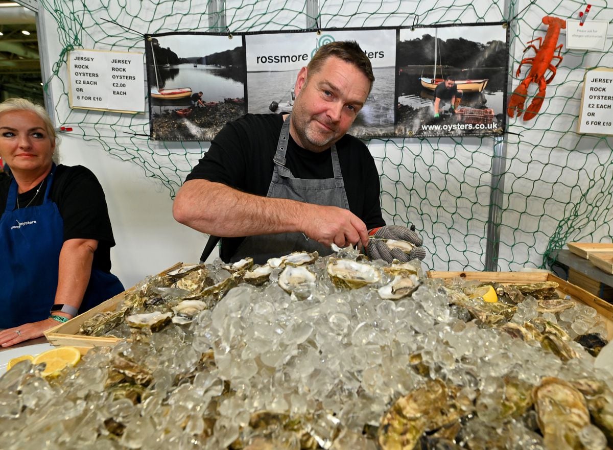 Neil Reader of Rossmore Oysters, with produce which are bred in ponds in Rossmore, Cork, Ireland