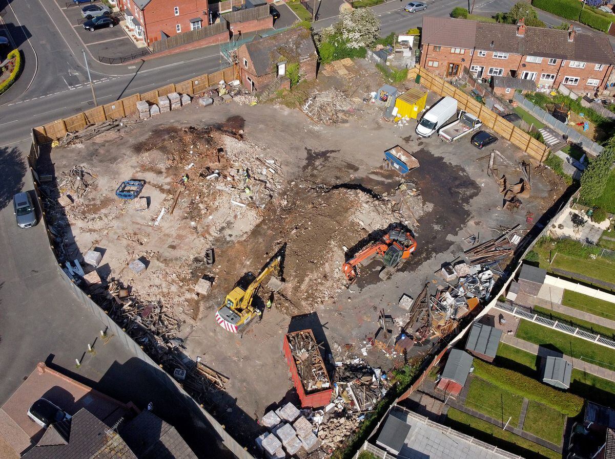 The Fiddlers Arms pub has been demolished to make way for homes