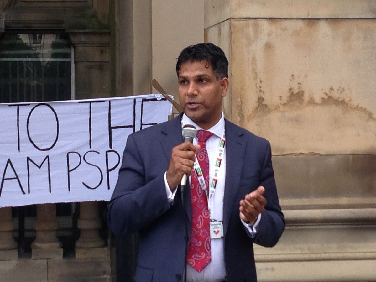 Cllr Majid Mahmood supported the demonstration