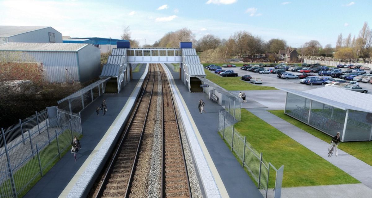 An artist's impression of what the new Darlaston Railway Station will look like. PIC: West Midlands Rail Executive