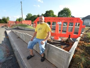 Tipton resident Daren Thompson, is not impressed with the ramp and cycle lane improvement scheme in Birmingham New Road
