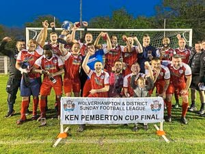 Celebration time for AFC Bentley Sunday following their victory in the Ken Pemberton Cup final Picture: Phil Reade