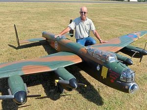 Steve Holland from Tilbury in Gloucestershire with his Lancaster bomber