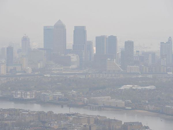 Hazy air in London