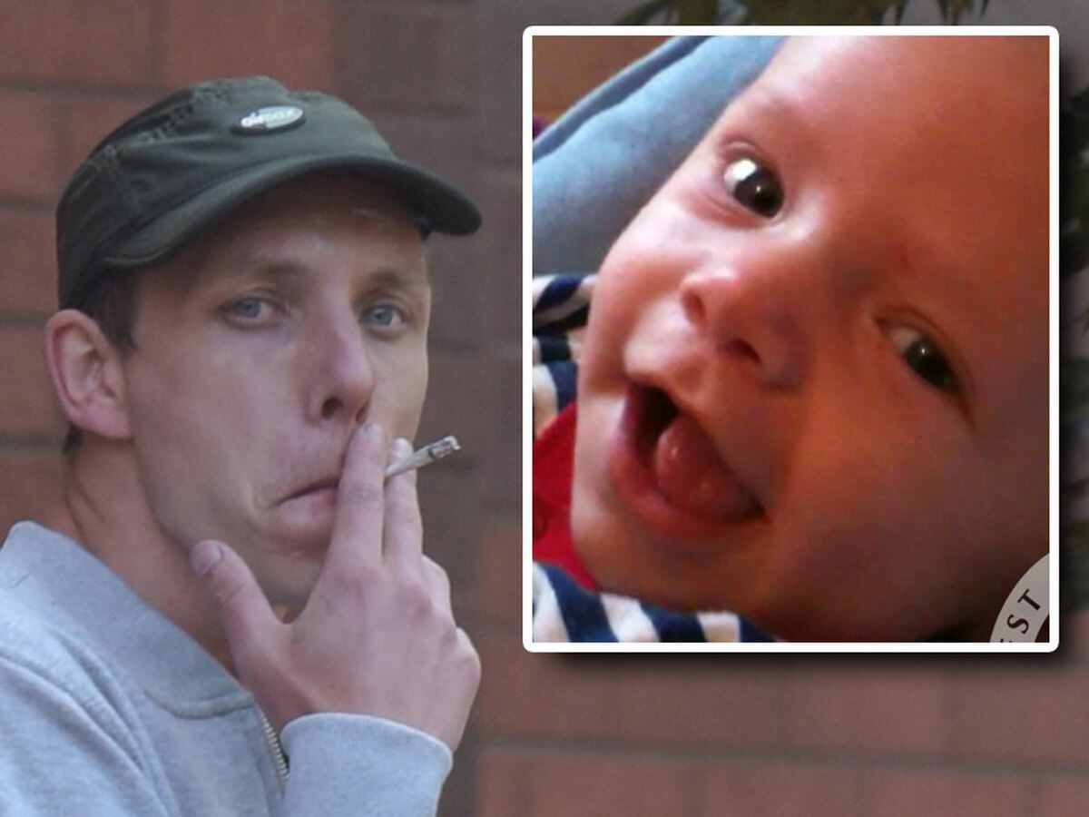 Ricky Walker has been found guilty of the manslaughter of his son Kayden, inset