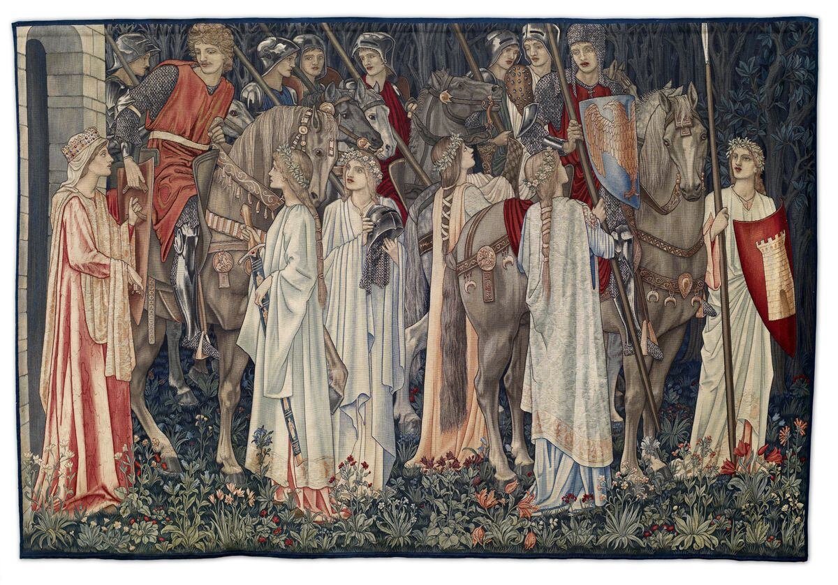 Quest for the Holy Grail Tapestries - Panel 2 - The Arming and Departure of the Knights. Photo: Birmingham Museums Trust