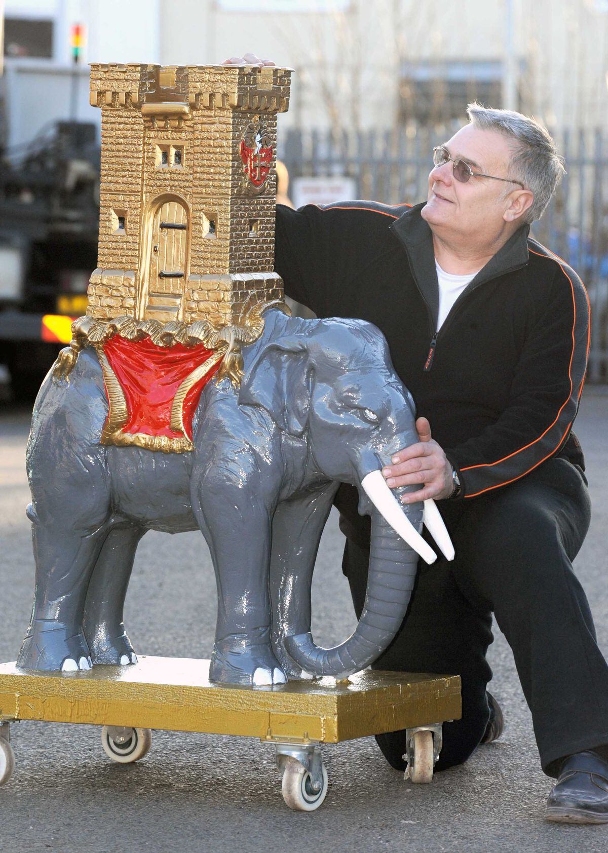 The elephant was saved and by 2008 had been restored by Steve Swift from Coven Body Repairs in Bushbury