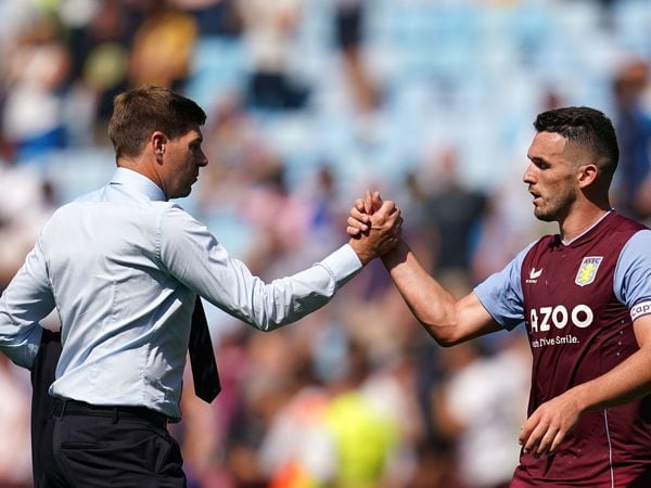 
              
Aston Villa manager Steven Gerrard greets John McGinn following during the Premier League match at Villa Park, Birmingham. Picture date: Saturday August 13, 2022. PA Photo. See PA story SOCCER Villa. Photo credit should read: Nick Potts/PA Wire.


RESTRICTIONS: EDITORIAL USE ONLY No use with 
unauthorised audio, video, data, fixture lists, club/league logos or "live" services. Online in-match use limited to 120 images, no video emulation. No use in betting, games or single club/league/player publications.
            

