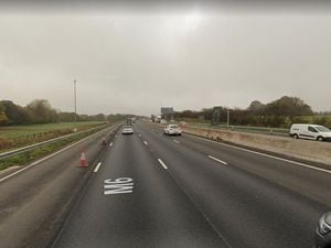 The BMW crashed between Junctions 14 and 15 on the M6. Photo: Google