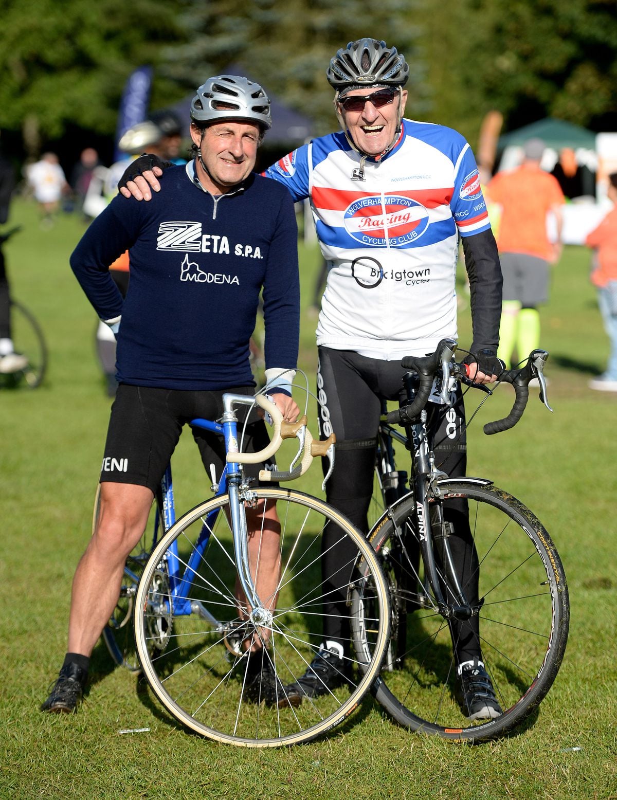 Hugh Porter with Danny McDermott, who was riding a bike circa 1980s