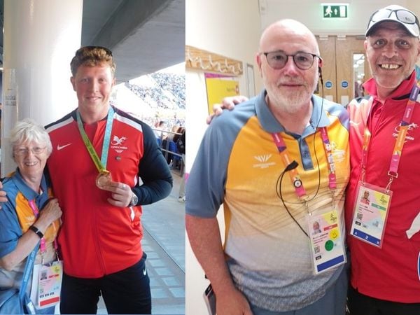  Sue McAleese assisted at events in Coventry and Alexander Stadium across eight days, while cadet leader Wendell Griffiths volunteered as a paramedic at the triathlon, mountain biking and lawn bowls. Photo: West Midlands Police