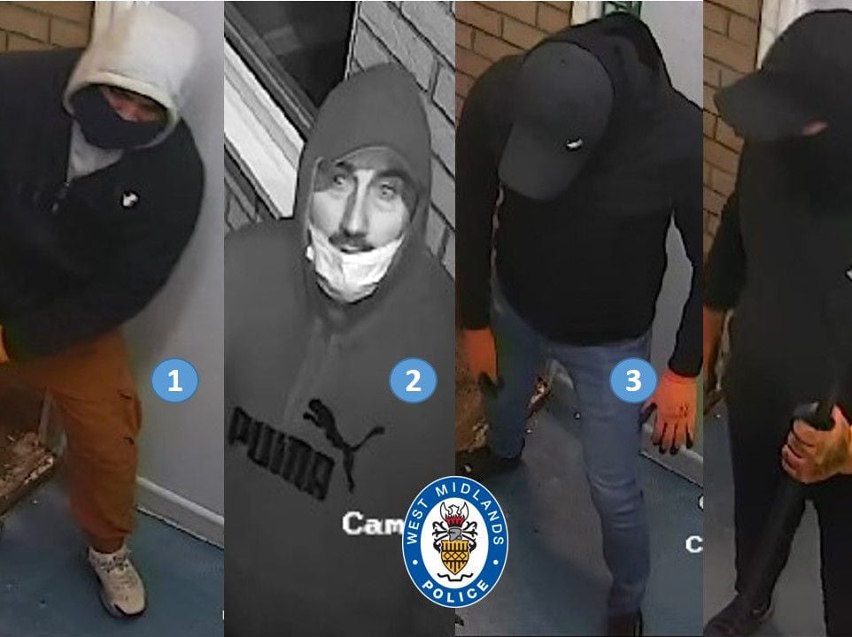 Appeal to find four men wanted in connection with burglary of Walsall food business