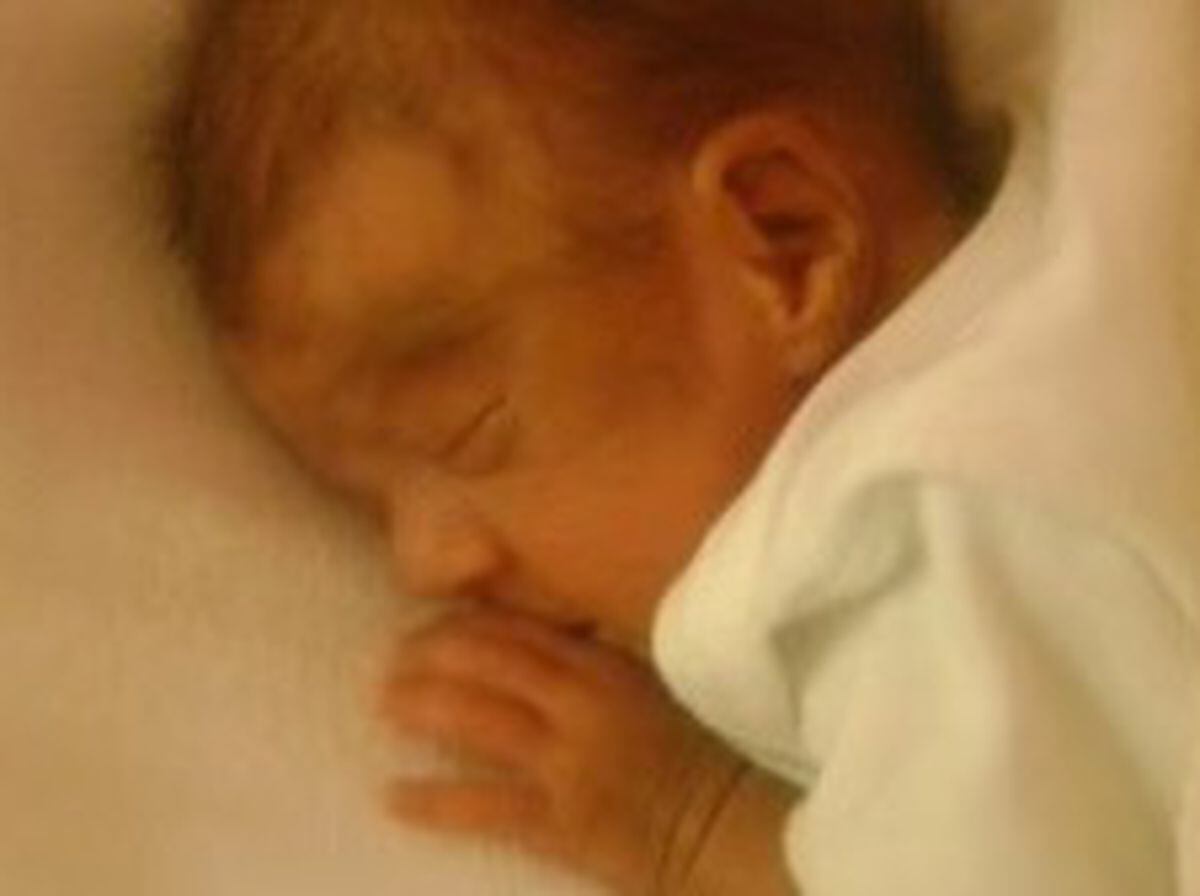 Talitha Caris Sond, born over three months premature and without a heartbeat. Doctors declared her clinically dead. 
