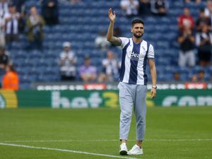 Okay Yokuslu is introduced to the crowd at half-time during the Pre-Season Friendly between West Bromwich Albion and Hertha Berlin at The Hawthorns on July 23, 2022 in West Bromwich, England. (Photo by Malcolm Couzens - WBA/West Bromwich Albion FC via Getty Images).