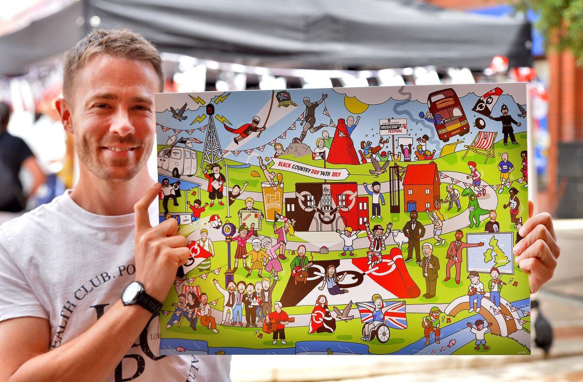 Illustrator Ben Poultney with new artwork Draw my Town