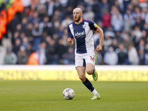  Matt Clarke of West Bromwich Albion runs with the ball during the Sky Bet Championship match between West Bromwich Albion and Coventry City at The Hawthorns on April 23, 2022 in West Bromwich, England. (Photo by Malcolm Couzens - WBA/West Bromwich Albion FC via Getty Images).