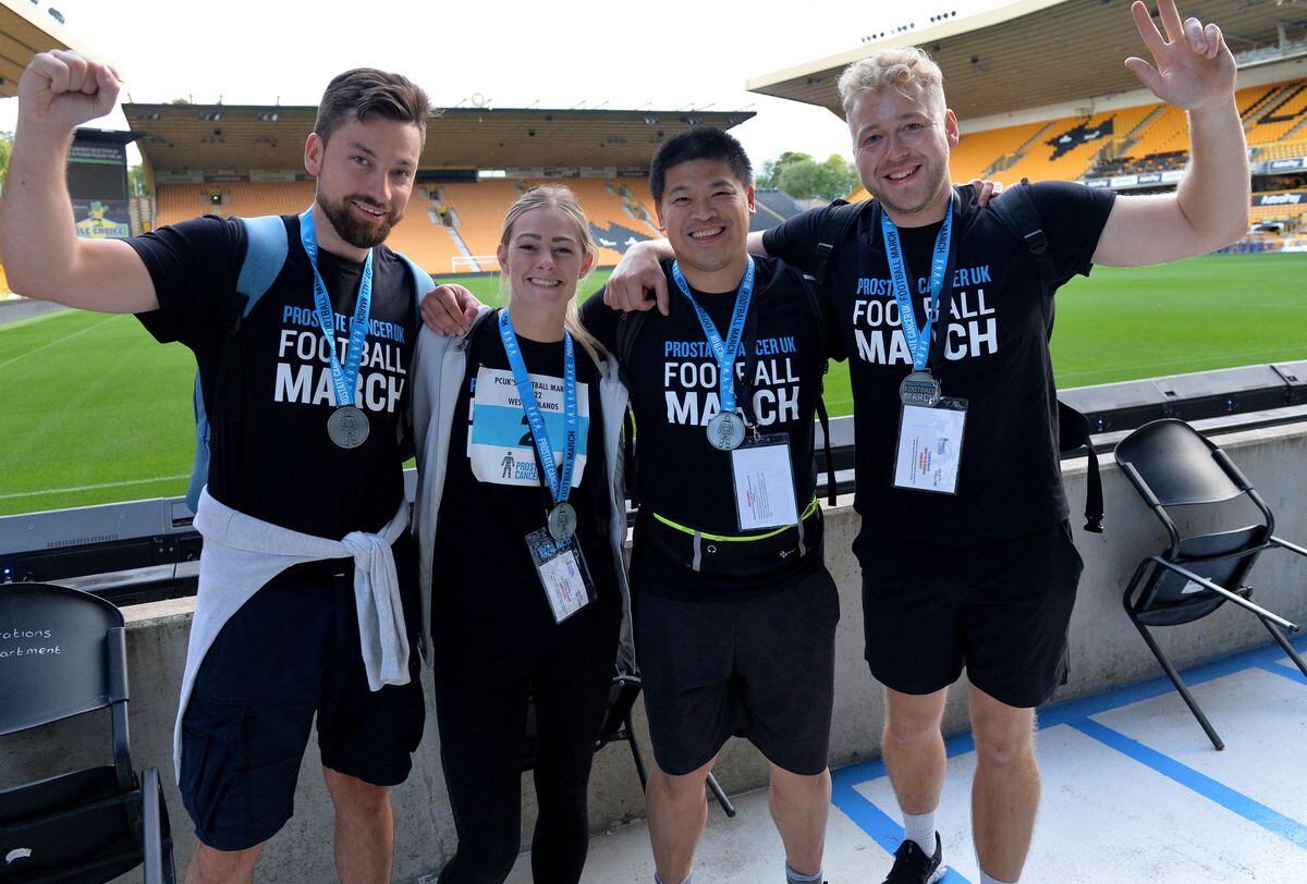 Matthew Stevens, Kate Ambridge, Thomas Wong and Tom Green at the Prostate Cancer UK event 