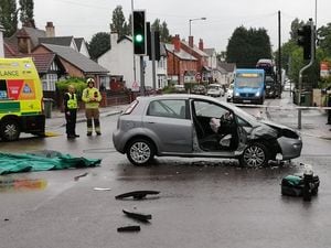 The RTC happened on the busy A462 junction between Owen Road and Bilston Lane (Credit: Bilston Fire Station Twitter)