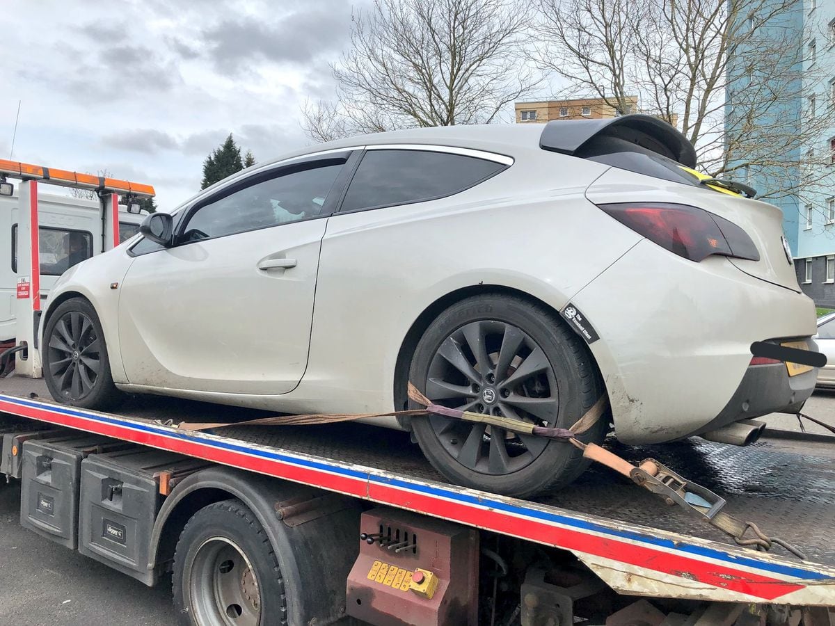 This white Vauxhall was left abandoned in Wolverhampton last year