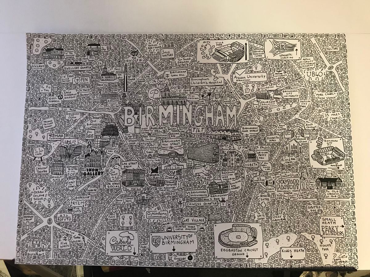 The Birmingham doodle map