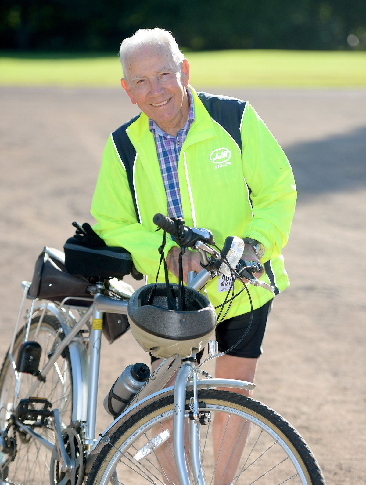 Dudley Fawcett, aged 80, from Wednesfield, who was taking part in the 20k cycle race