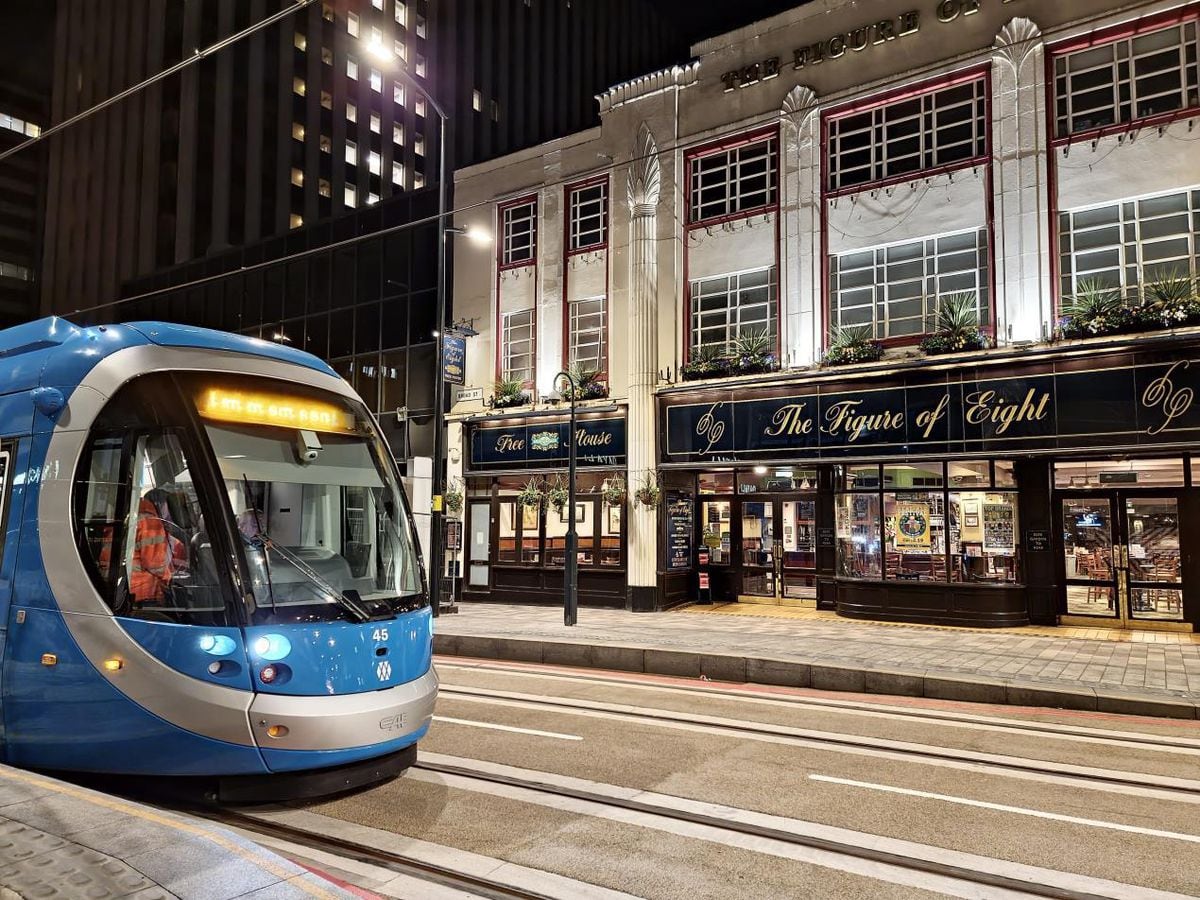 A tram test on Broad Street