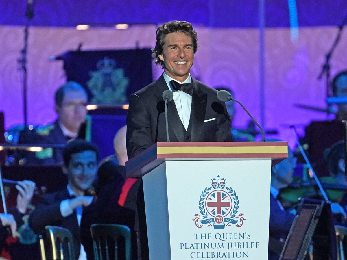Tom Cruise during the A Gallop Through History Platinum Jubilee celebration