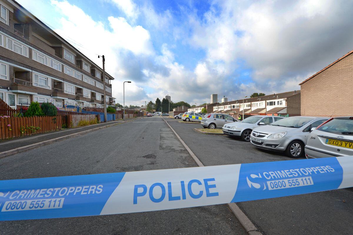 Police cordoned off Valley Road after the fatal shooting 