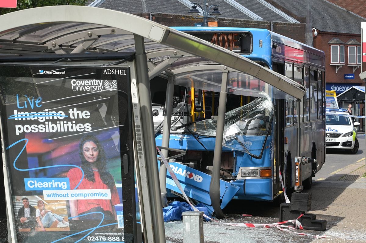 The aftermath of the bus crash in Walsall town centre. Photo: SnapperSK 