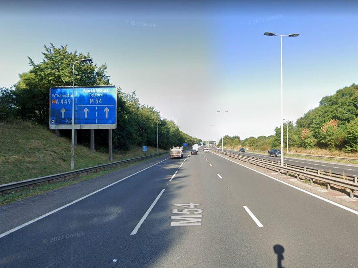 M54 between Junctions 1 and 2. Photo: Google