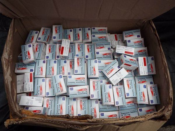 Zopiclone tablets found in a box. Photo:CPS