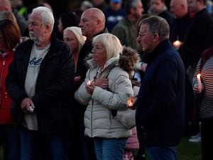 There were emotional scenes at the vigil in Stonnall
