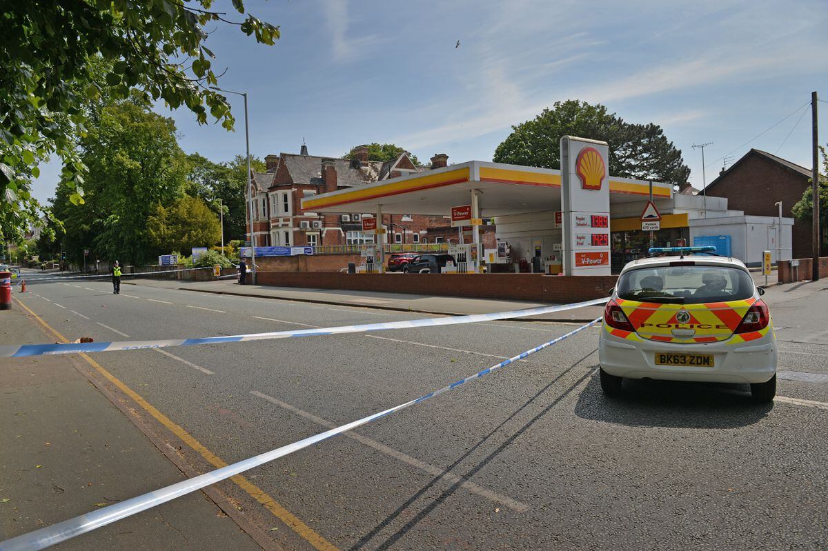 The Shell station on Clark Road remained open, but the Tettenhall Road going past was closed off