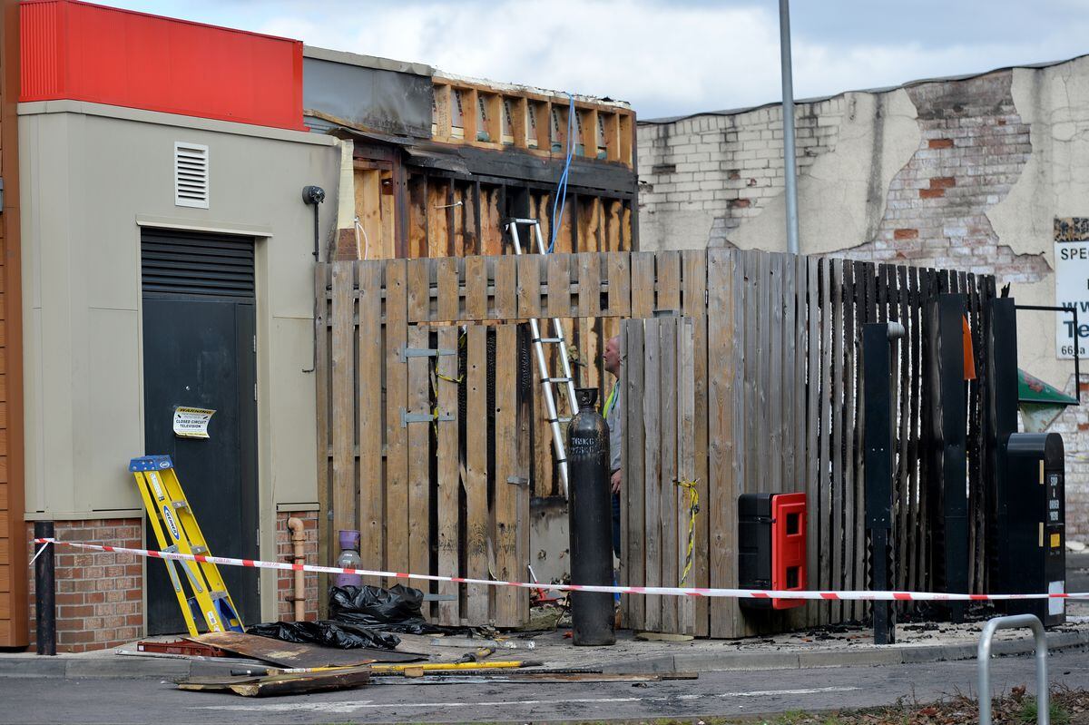 The fire started at a wooden outbuilding attached to the restaurant