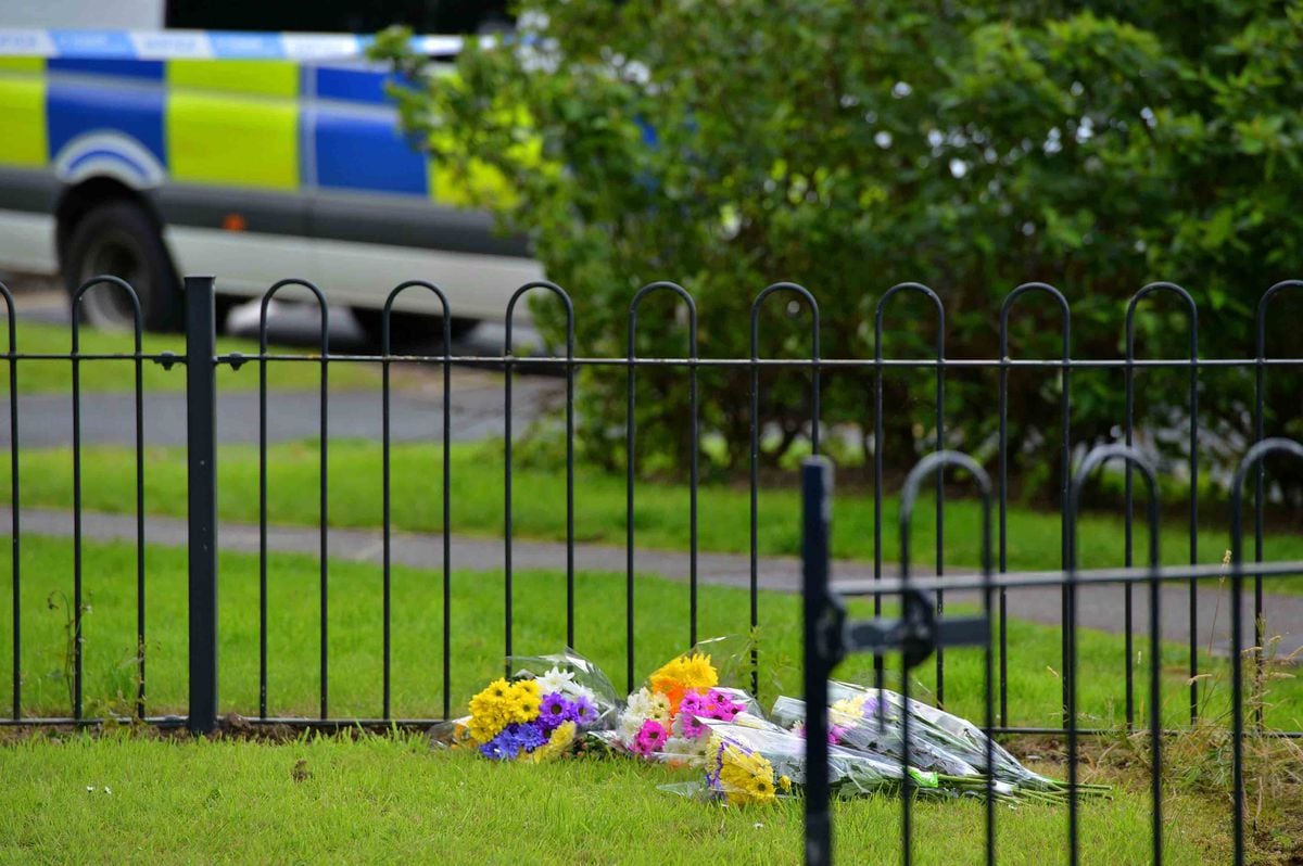 Tributes were left at the scene following the stabbing