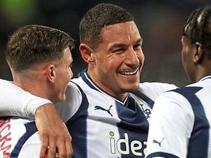 Jake Livermore's ninth and final Albion goal came in the FA Cup against Chesterfield in January. The 33-year-old is leaving at the end of his contract this summer after 215 appearances in six-and-a-half years as a Baggie (Photo by Adam Fradgley/West Bromwich Albion FC via Getty Images).