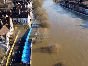 Water levels on the River Severn at Bewdley peaked on Wednesday
