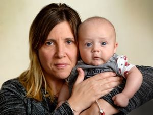 Rachael Cooper with baby Leo after medication was stolen by a opportunist thief who snatched a bag