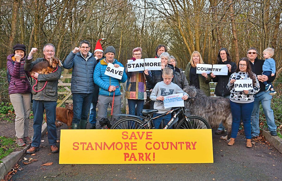 The Save Stanmore Park protest group 