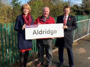 Aldridge-Brownhills MP Wendy Morton, Walsall Council leader Mike Bird and Andy Street, Mayor of the West Midlands, are confident rail services will return to Aldridge.