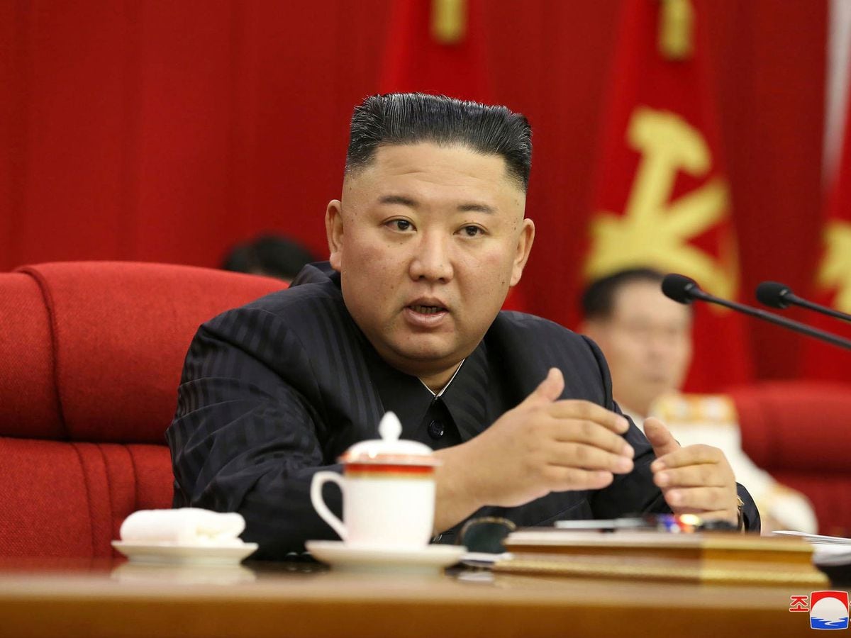 North Korean leader Kim Jong Un speaks during a WorkersÃ¢ÂÂ Party meeting in Pyongyang on Thursday