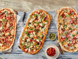 A pizza the action – a selection of the delicious rustica pizzas  