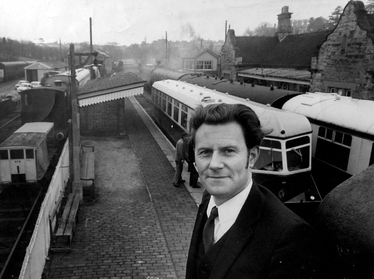 Keith Beddoes, who dreamt of reviving the SVR, at Bridgnorth station in 1970 as the dream began to come true.