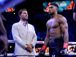 Anthony Joshua (right) and Eddie Hearn