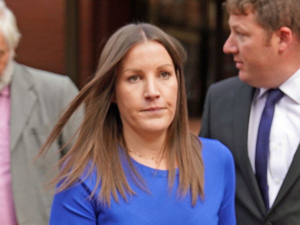 Pc Mary Ellen Bettley-Smith leaves Birmingham Crown Court after she was acquitted on the charges of assaulting footballer Dalian Atkinson before his death in August 2016